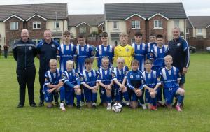 Trojans FC u-13 squad at Oakland Park, Derry on Tuesday.