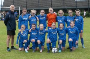 The Ballinamallard Girls u-13 team which played in the Foyle Cup 2024.