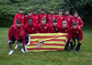 The Spanish team - Mercadarios CF pictured at Monday's Foyle Cup parade.