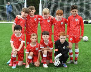 The Cliftonville FC under-8's team pictured at Lisneal College.