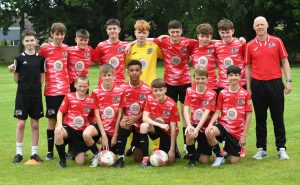 The Maiden City Academy under-14's team which played Illistrin at Lisnagelvin.