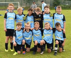 The Magherafelt Sky Blues under-9's pictured at Waterside Shared Village.