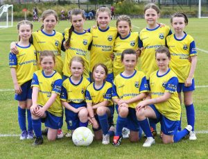 The Aileach Girls under-10's team which took part in the O'Neills Foyle Cup.