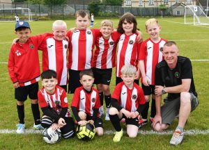 The Ballymoor FC under-9's team which took part in the O'Neills Foyle Cup.
