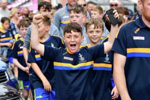 This Eglinton Eagles FC player enjoyed the O'Neill's Foyle Cup parade.